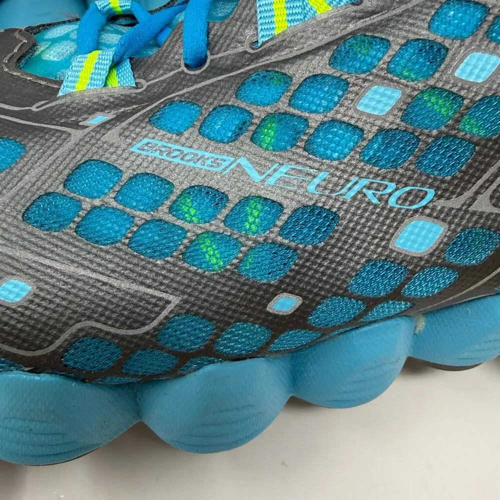 Brooks Neuro Running Shoes Women's 10.5 Blue Grey Flexible Trainers Workout EUC